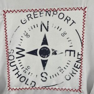 HIHO Greenport Southold Orient Long Sleeve Sun Shirt Mens XXL White Compass